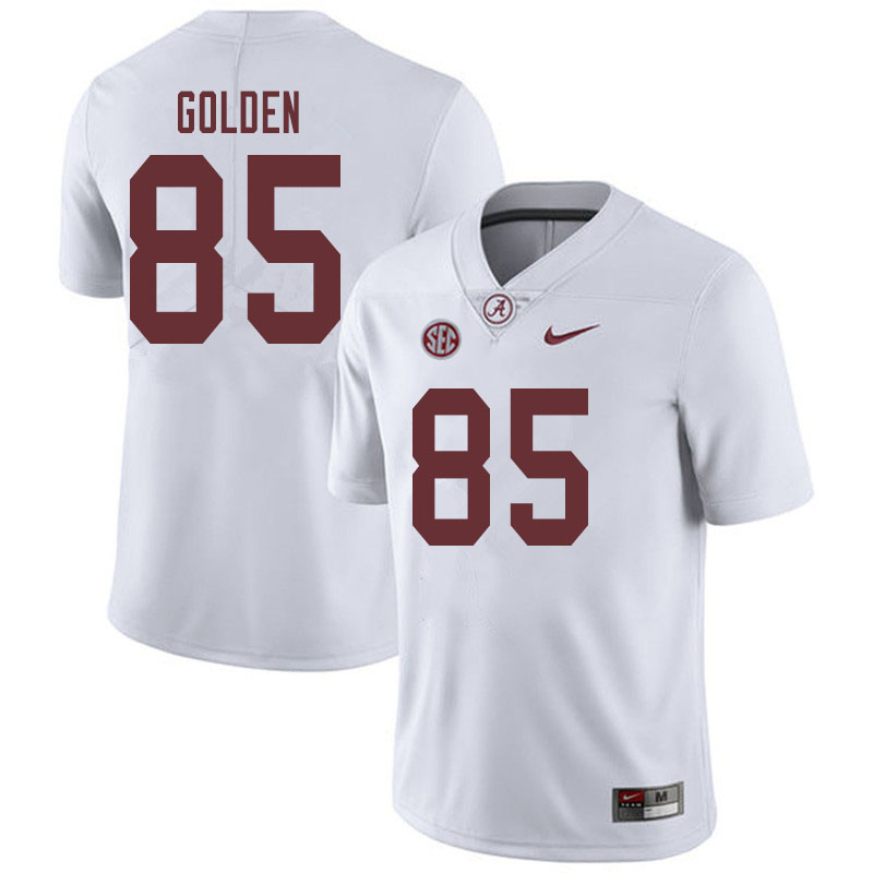 Alabama Crimson Tide Men's Chris Golden #85 White NCAA Nike Authentic Stitched 2019 College Football Jersey ZL16C72RT